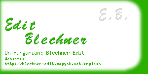 edit blechner business card